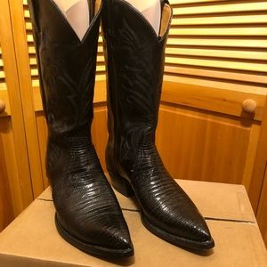Tony Lama Black Traid Lizard 10D Worn Once.